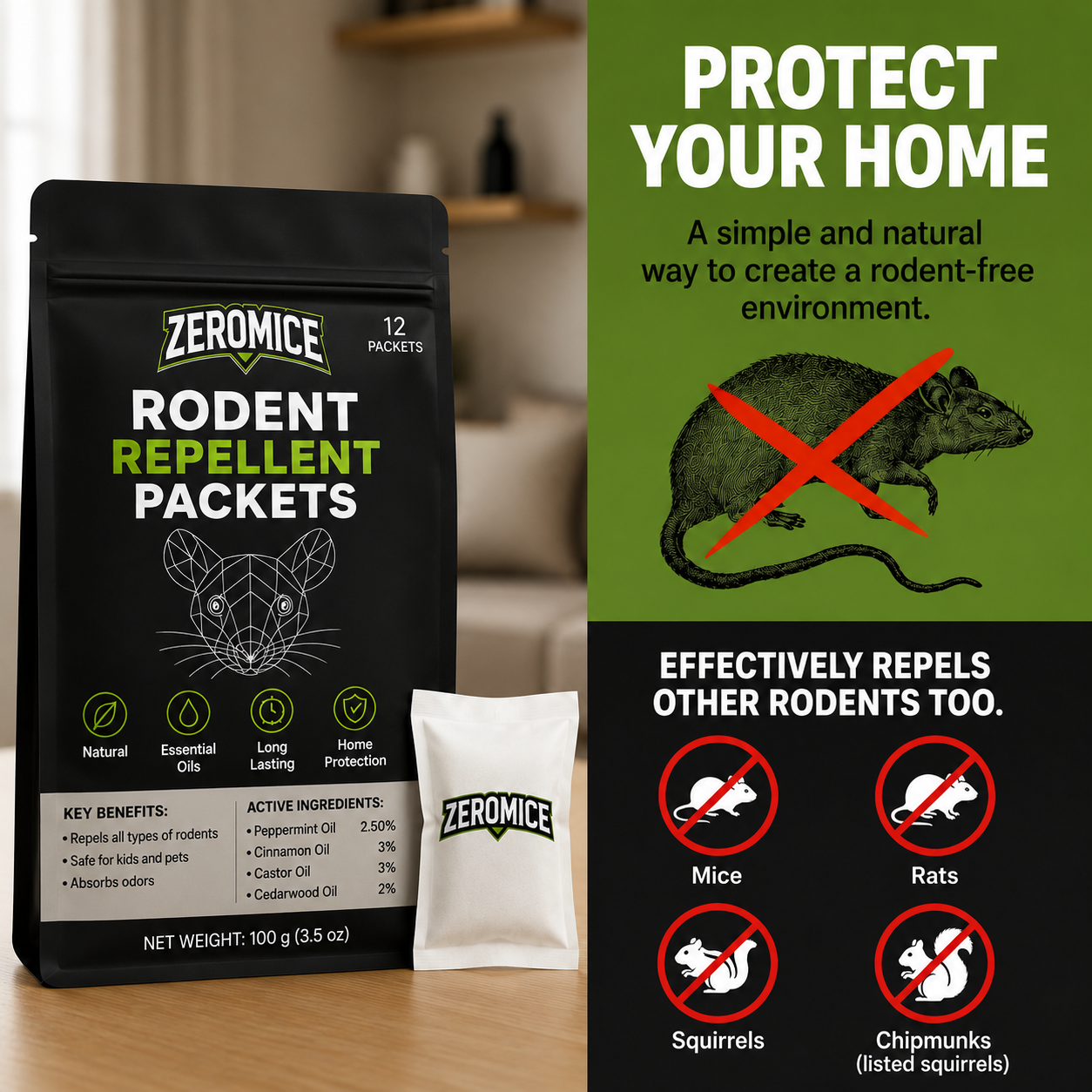 ZeroMice™ Rodent Repellent